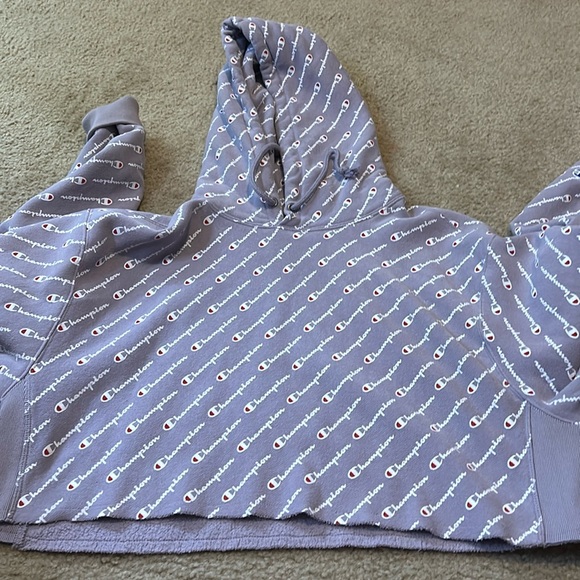 Champion purple cropped hoodie - Picture 1 of 3